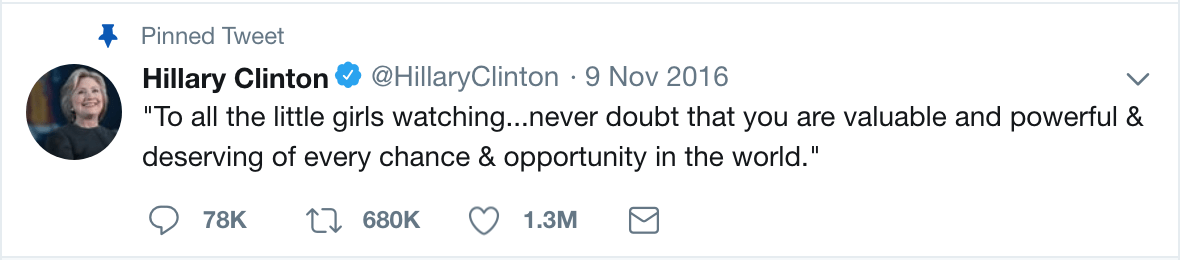 top tweet 2016 hillary clinton